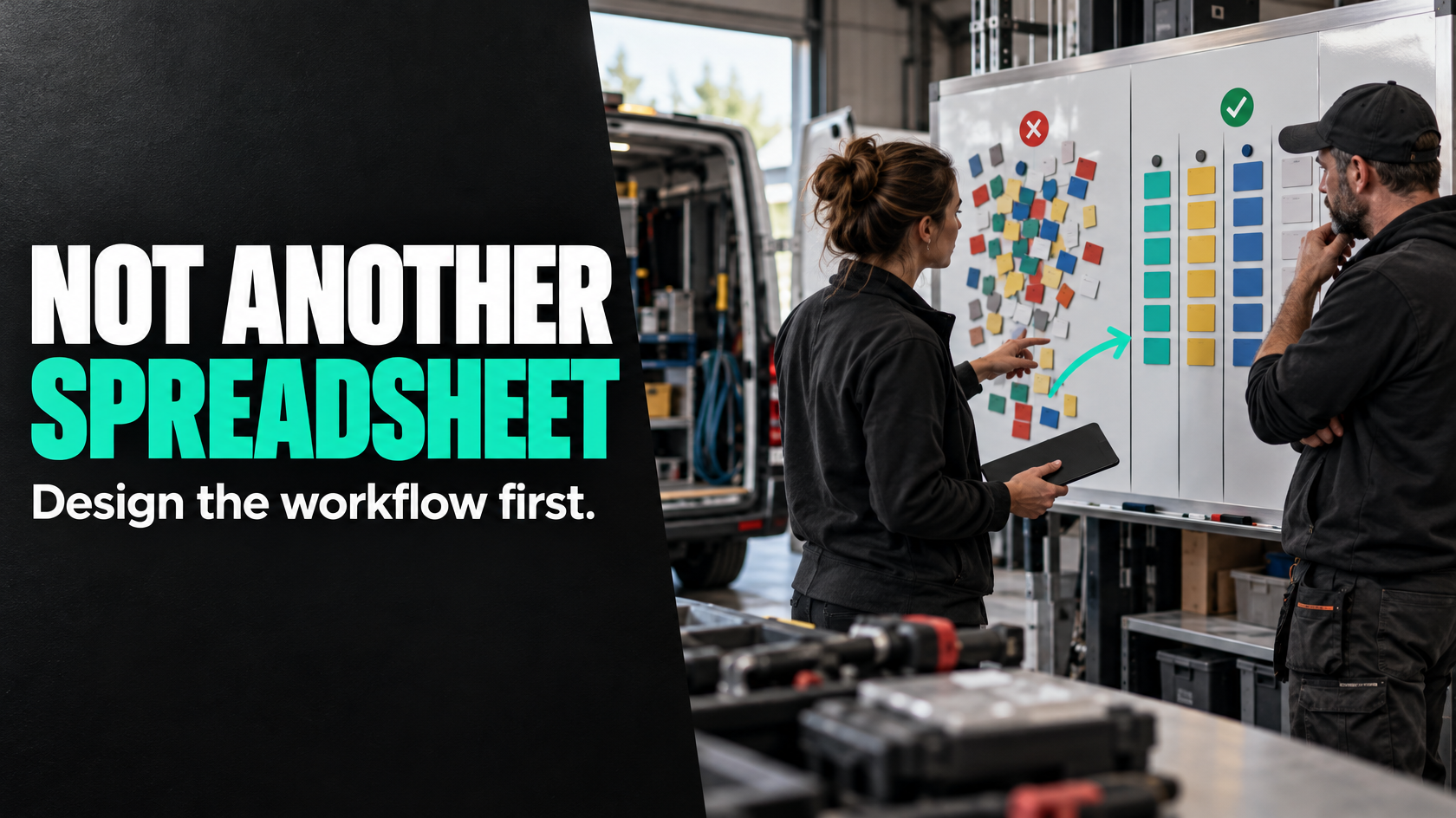 Monday.com operations workflow board with structured statuses, ownership and connected processes