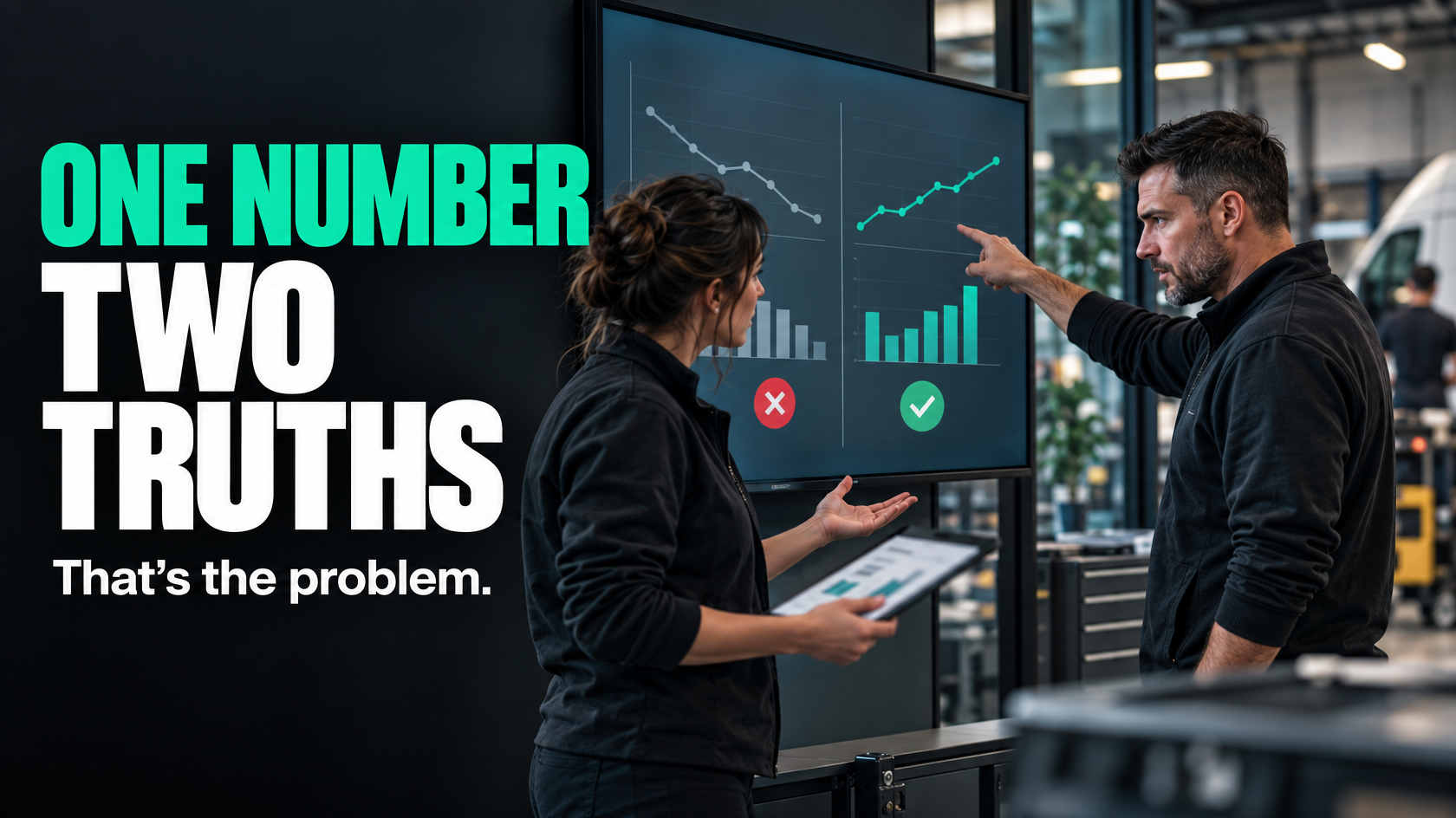 Team reviewing a KPI dashboard with conflicting numbers and unclear metric definitions